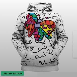FreshHoods Butterfly Garden Hoodie By Britto™ US Sz M NWOT